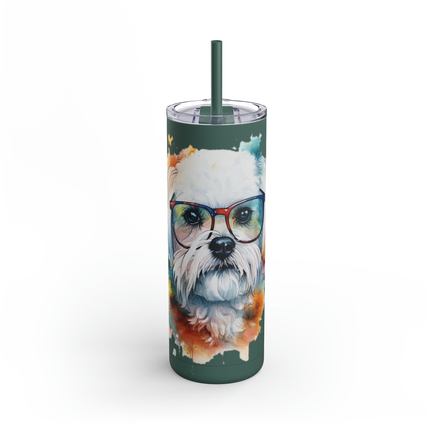 Maltese Dog 5 Maars Maker Skinny Matte Tumbler, 20oz