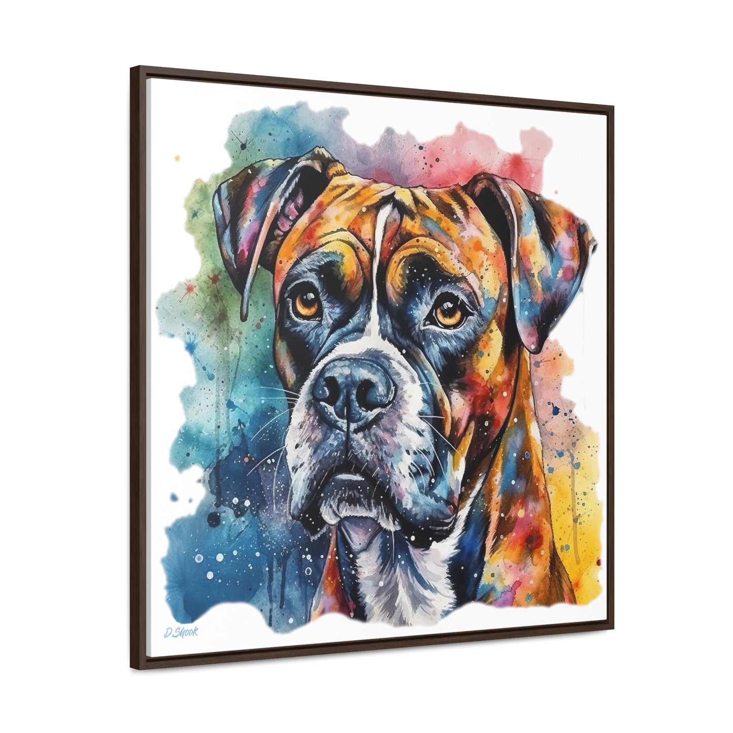 Boxer 3 Gallery Canvas Wraps, Square Frame