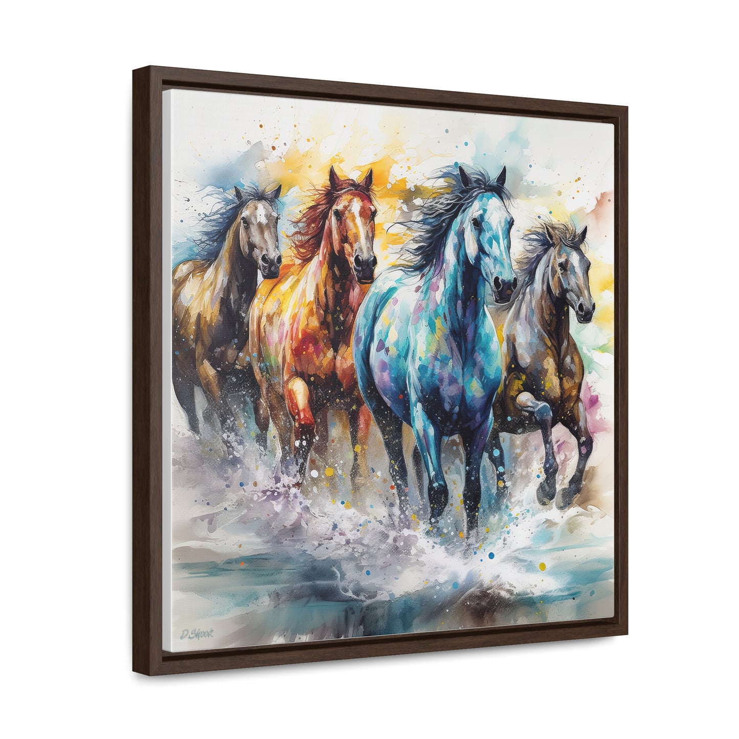 Horse Rescue 15 Gallery Canvas Wraps, Square Frame