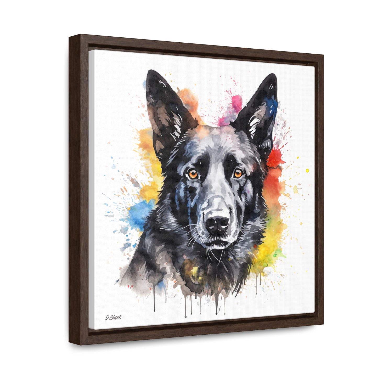 German Sheppard 21 Gallery Canvas Wraps, Square Frame
