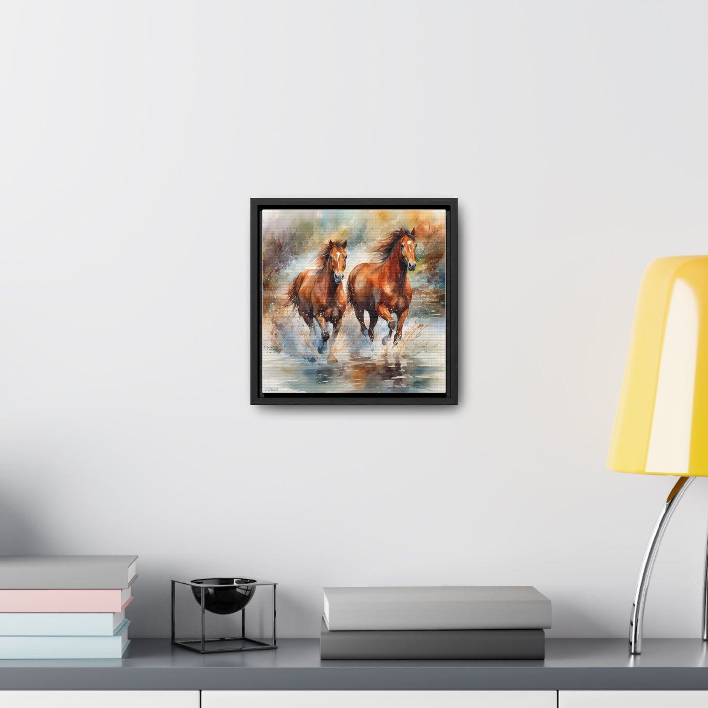Horse Rescue 17 Gallery Canvas Wraps, Square Frame