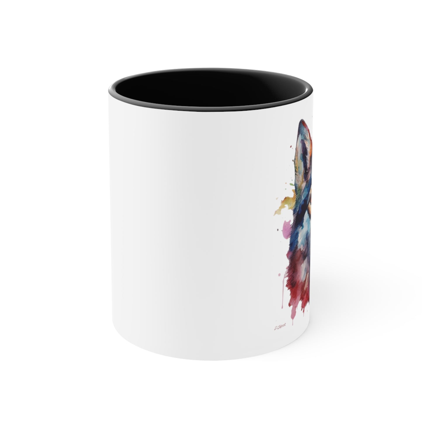 Siberian Husky 4 Accent Mugs