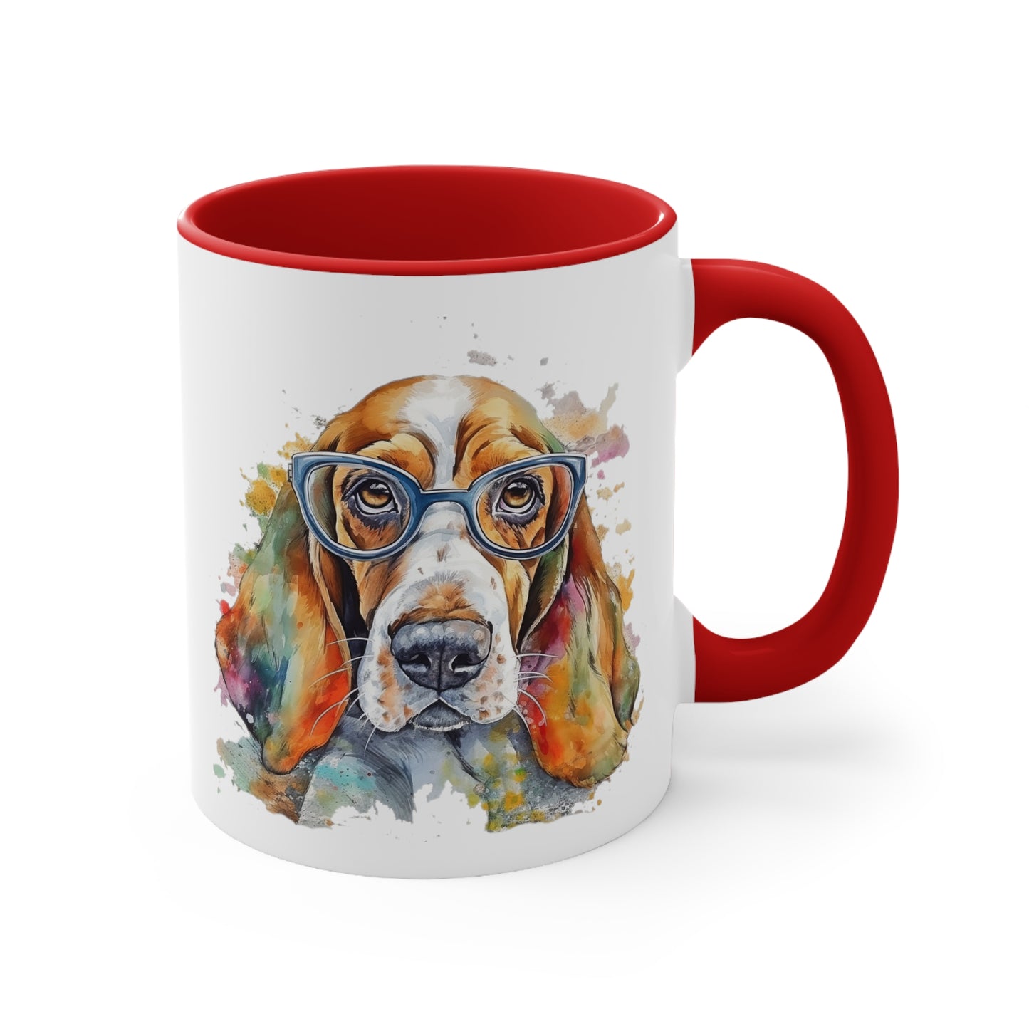 Basset Hound 5 Accent Mugs