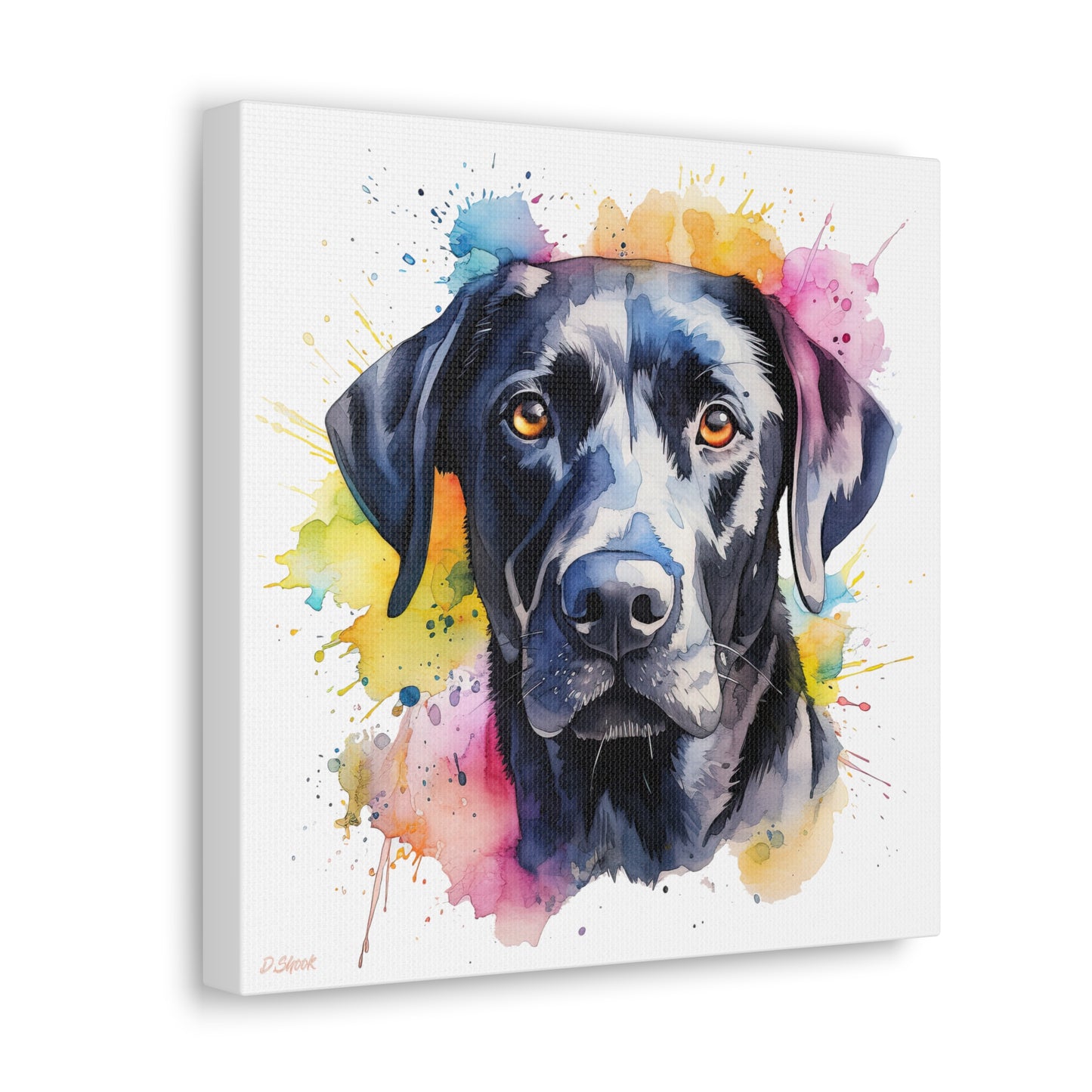 Black Lab 4 Canvas Gallery Wraps