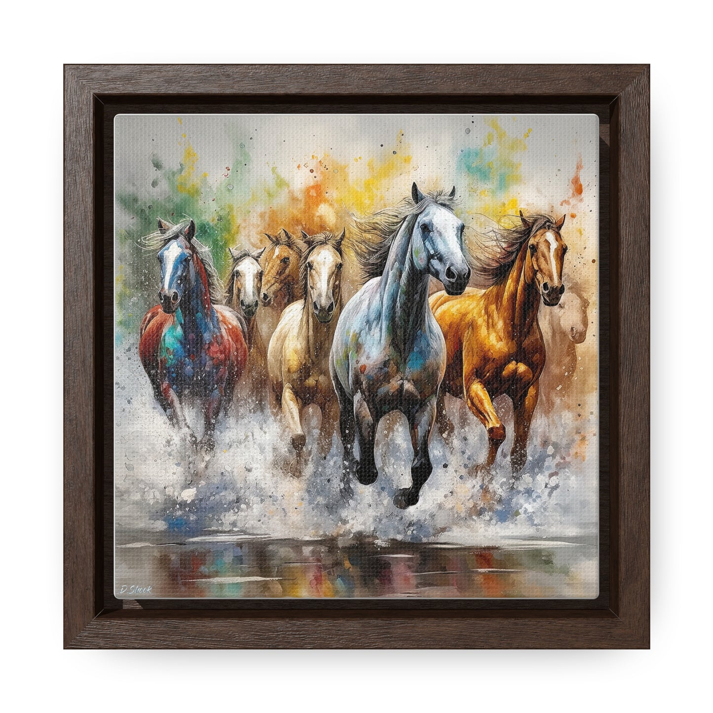 Horse Rescue 16 Gallery Canvas Wraps, Square Frame