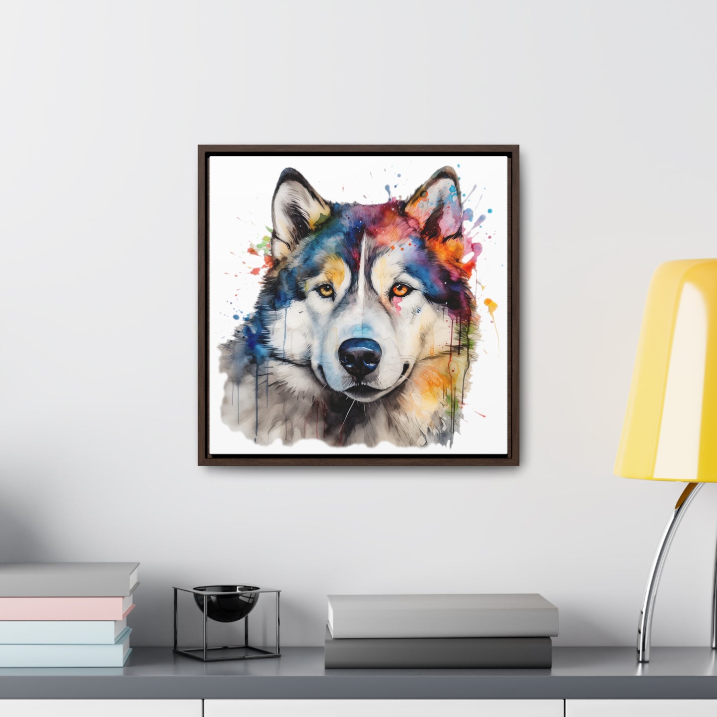 Alaskan Malamute 3 Gallery Canvas Wraps, Square Frame