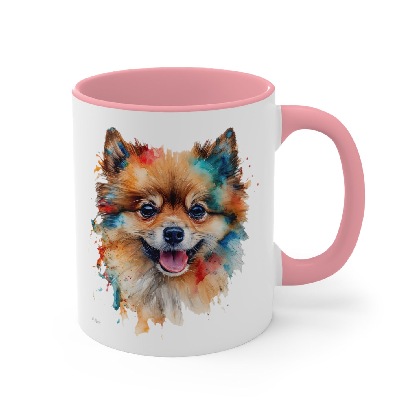 Pomeranian 3 Accent Mugs