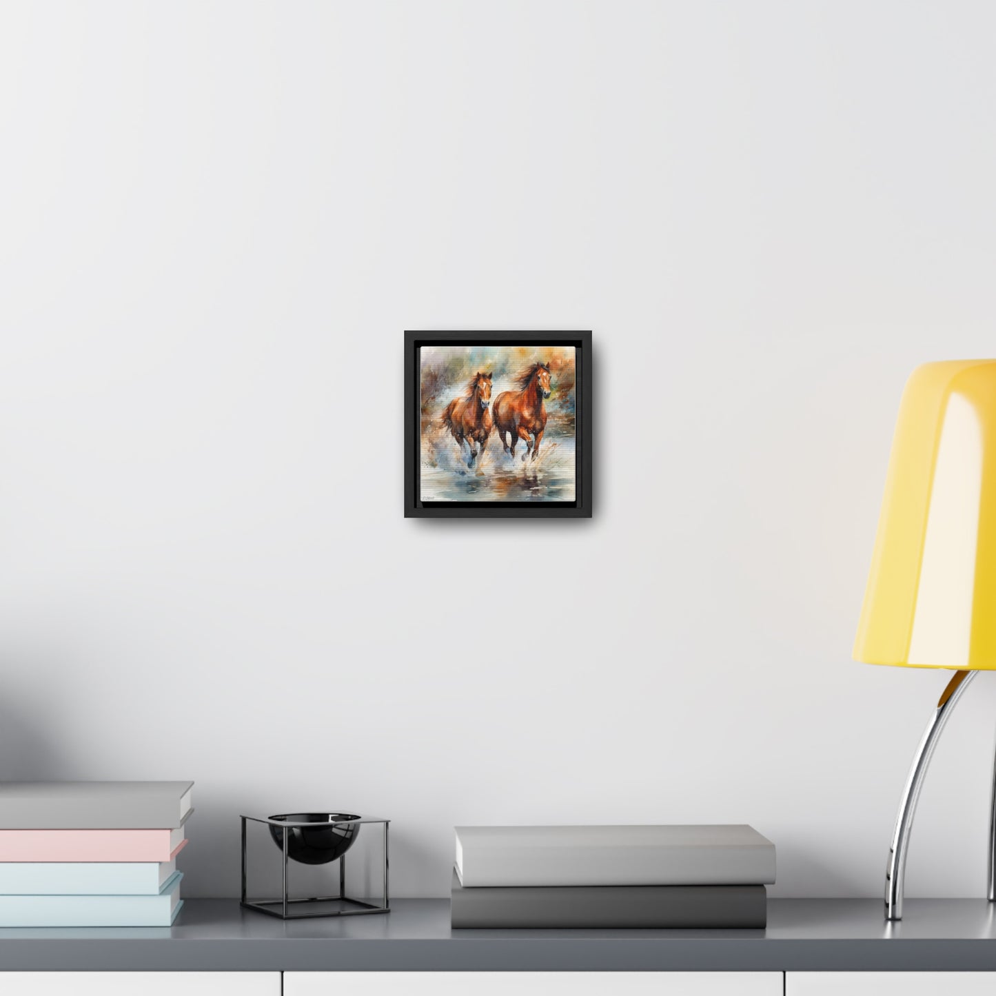 Horse Rescue 17 Gallery Canvas Wraps, Square Frame