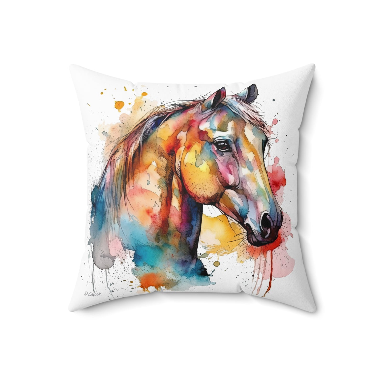 Horse Rescue 2 Spun Polyester Square Pillow