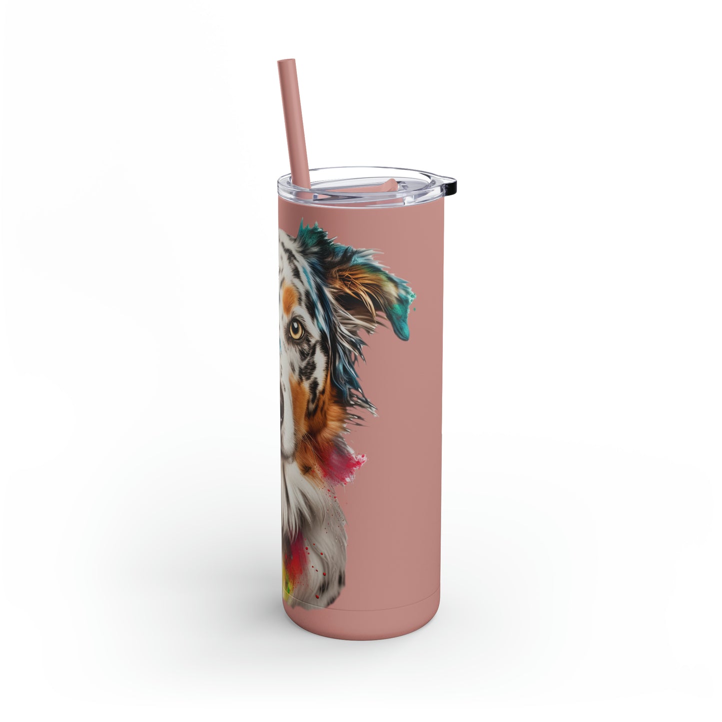 Australian Shepherd 3 Maars Maker Skinny Matte Tumbler, 20oz