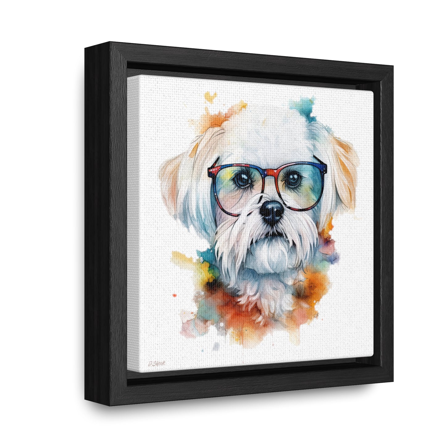 Maltese Dog 5 Gallery Canvas Wraps, Square Frame