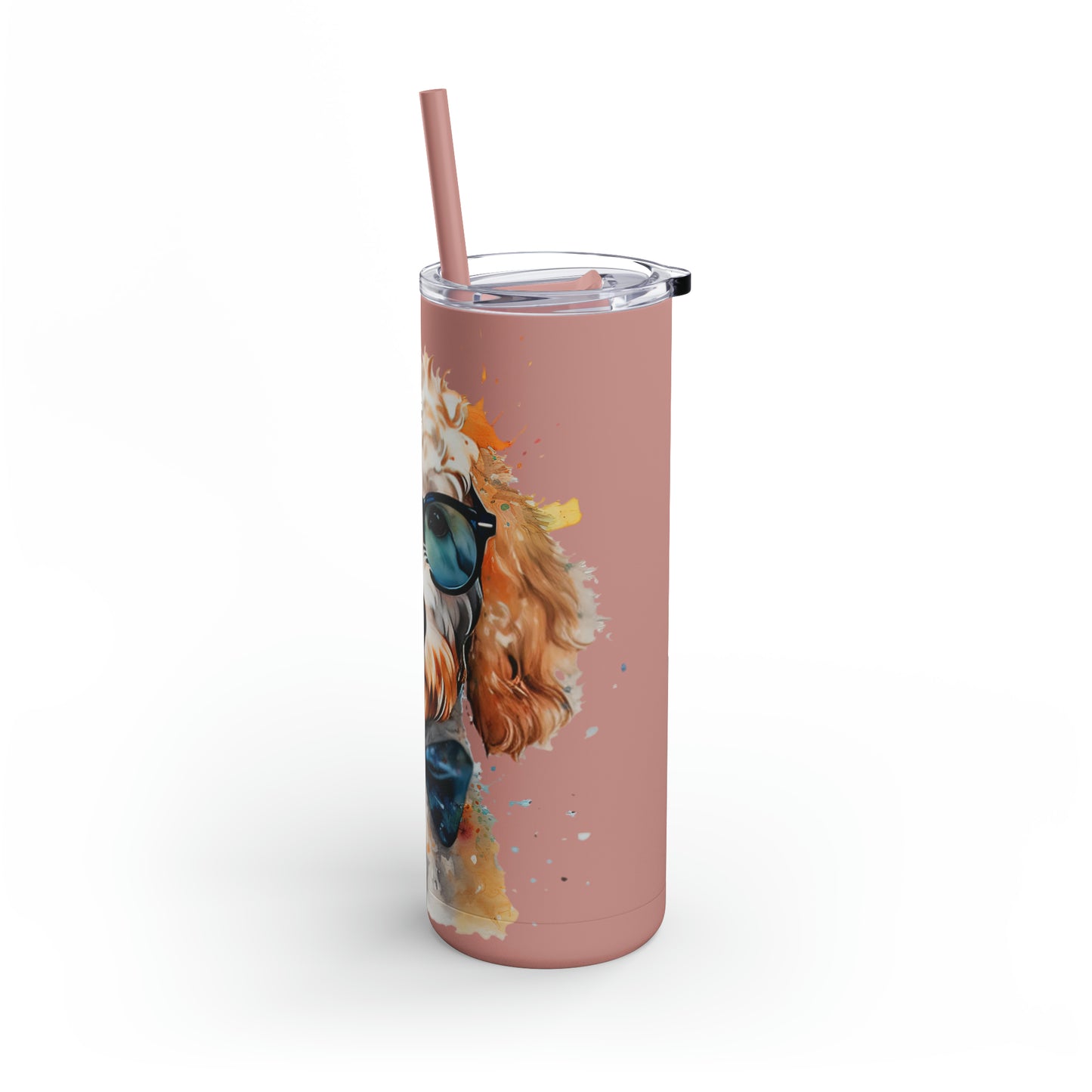 Mini Golden Doodle 9 Maars Maker Skinny Matte Tumbler, 20oz