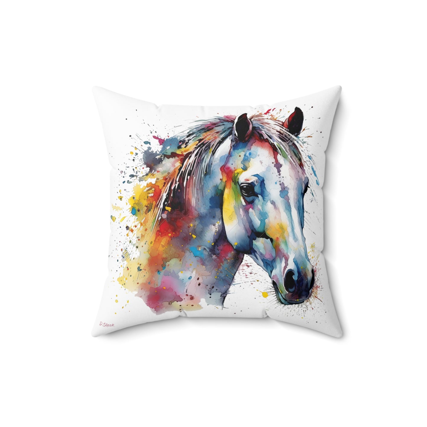 Horse Rescue 14 Spun Polyester Square Pillow