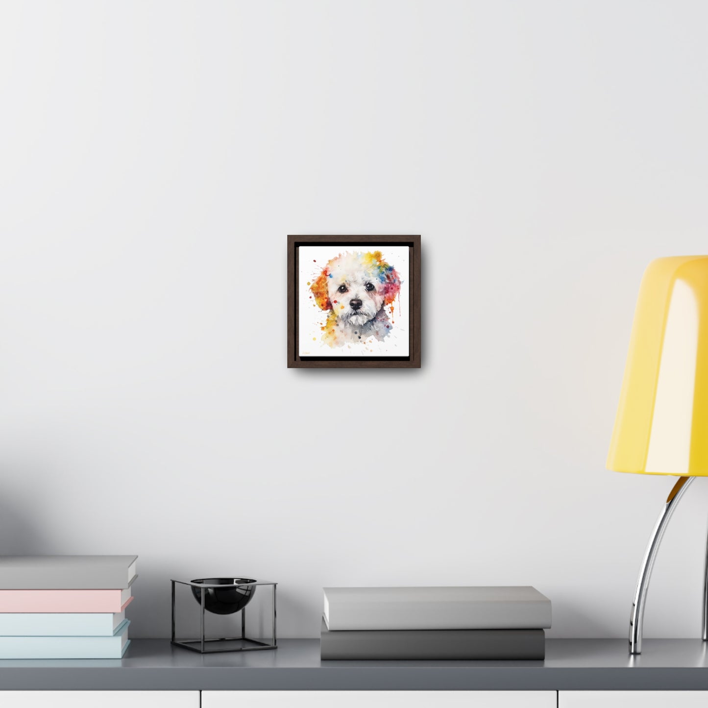 Bichon Frise 2 Gallery Canvas Wraps, Square Frame