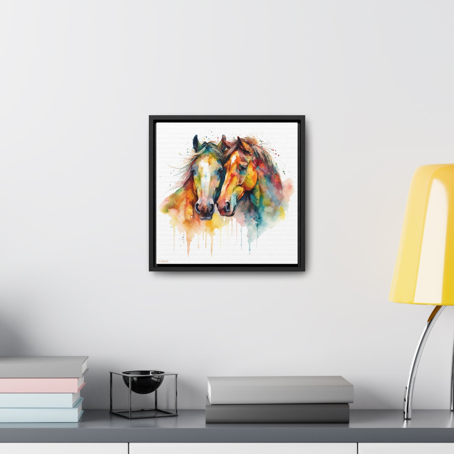 Horse Rescue 6 Gallery Canvas Wraps, Square Frame