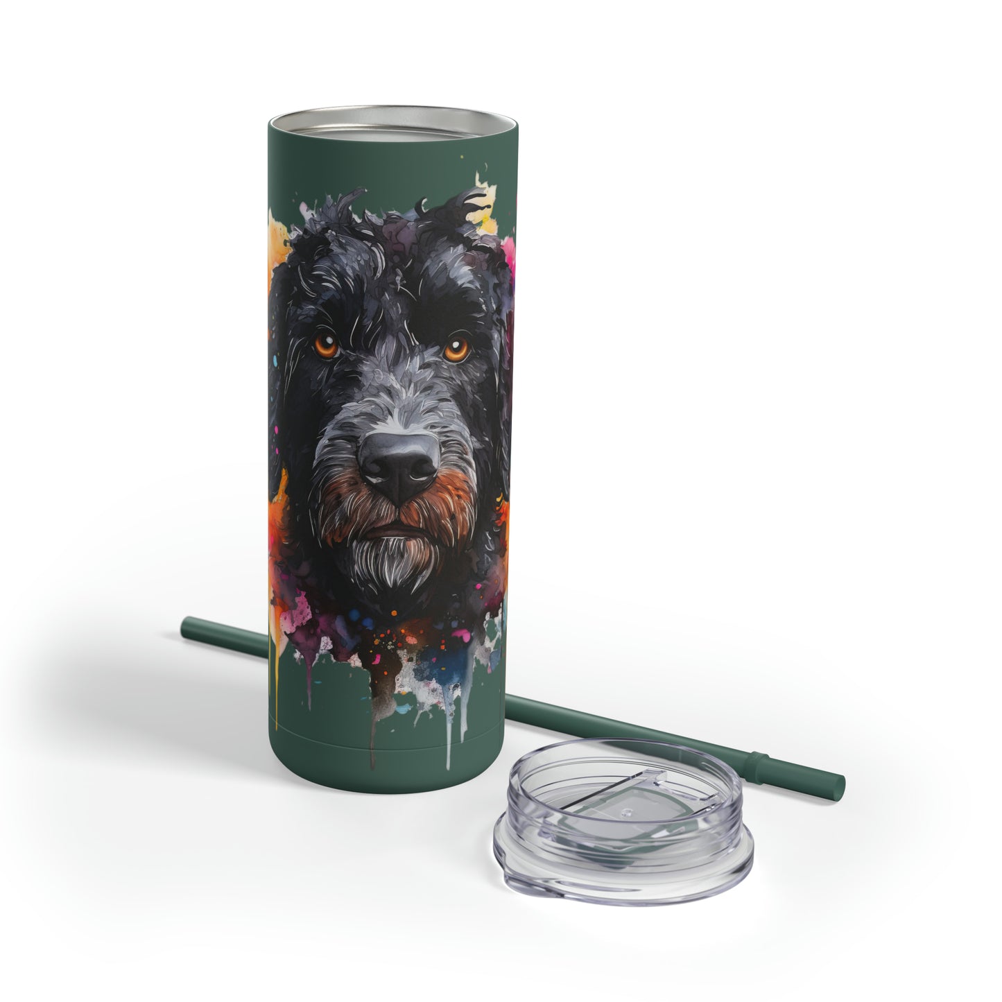Portuguese Water Dog 5 Maars Maker Skinny Matte Tumbler, 20oz