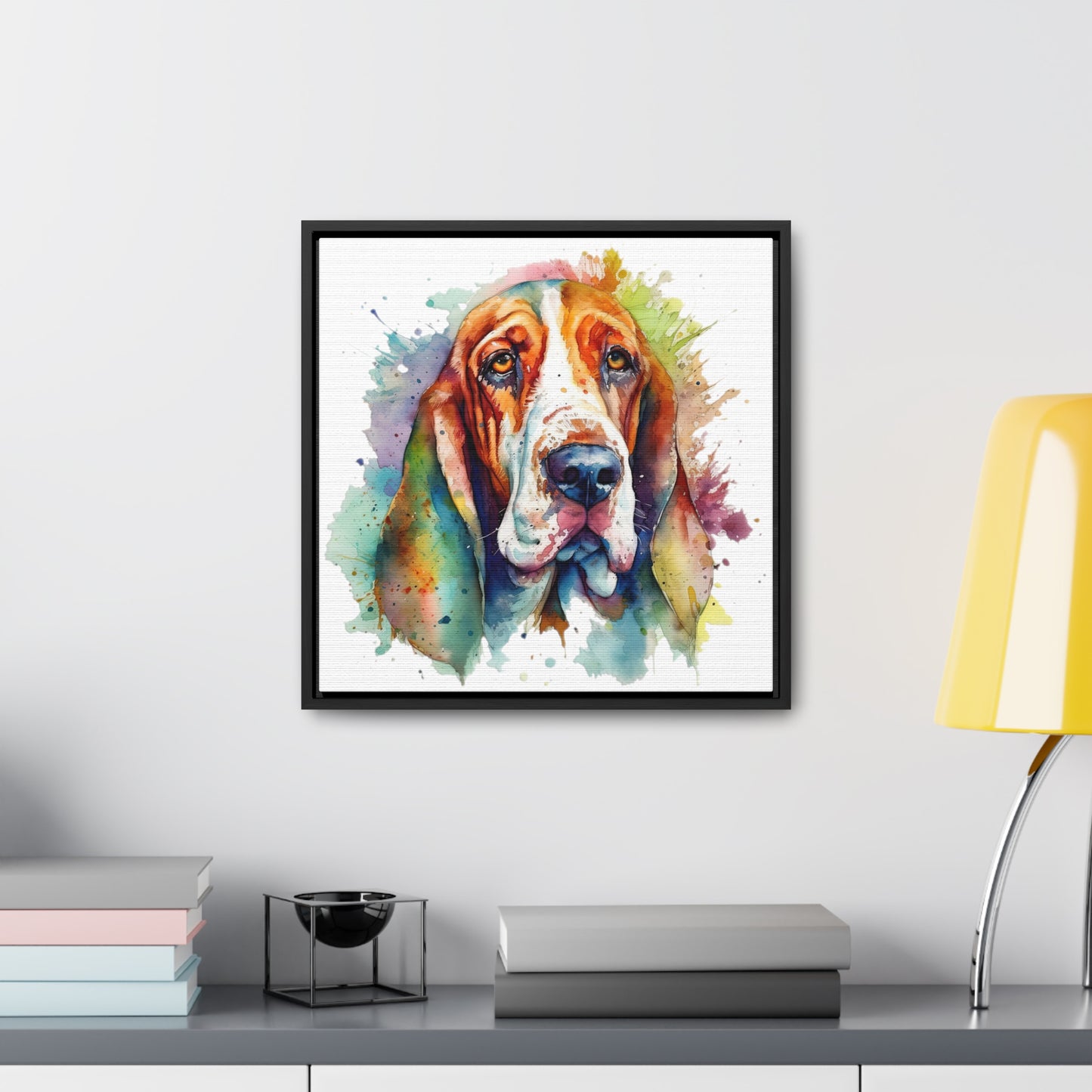 Basset Hound 1 Gallery Canvas Wraps, Square Frame