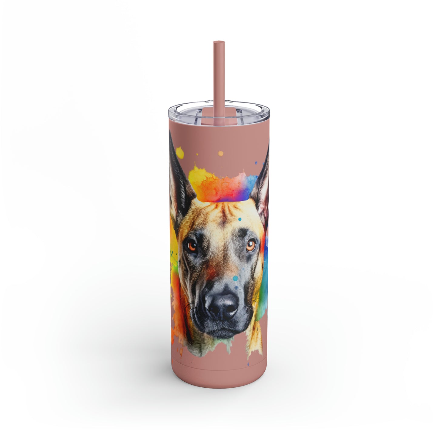 Belgium Malinois 3 Maars Maker Skinny Matte Tumbler, 20oz