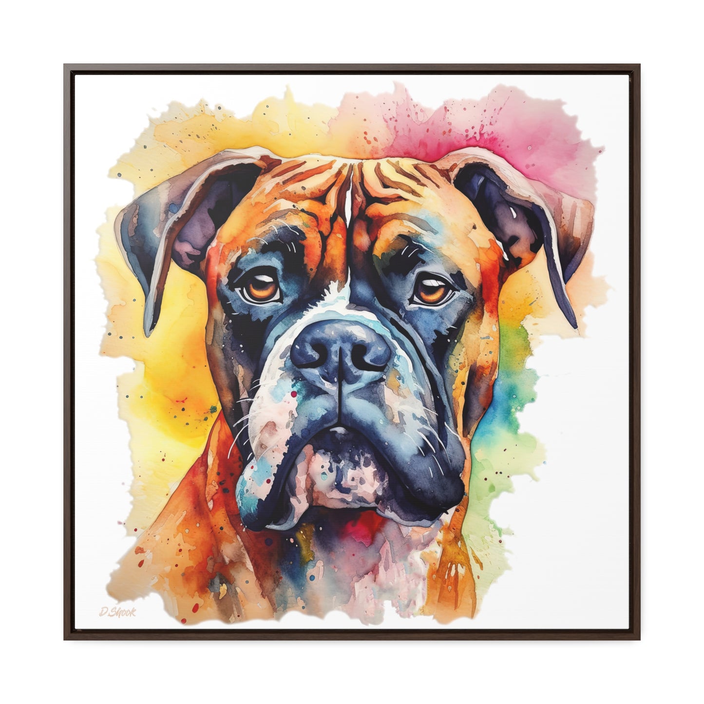 Boxer 1 Gallery Canvas Wraps, Square Frame