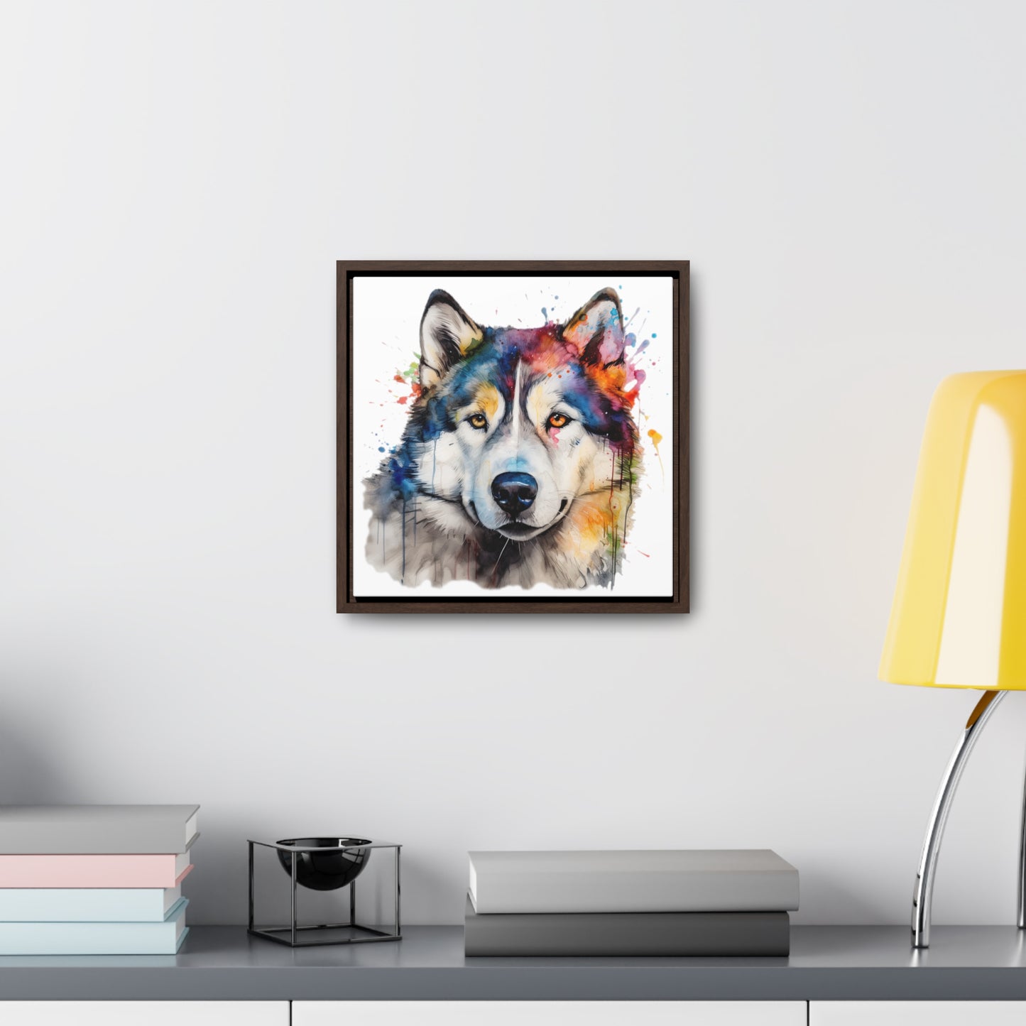 Alaskan Malamute 3 Gallery Canvas Wraps, Square Frame