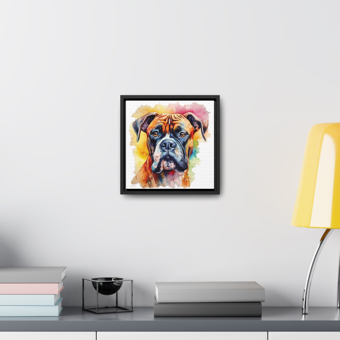 Boxer 1 Gallery Canvas Wraps, Square Frame