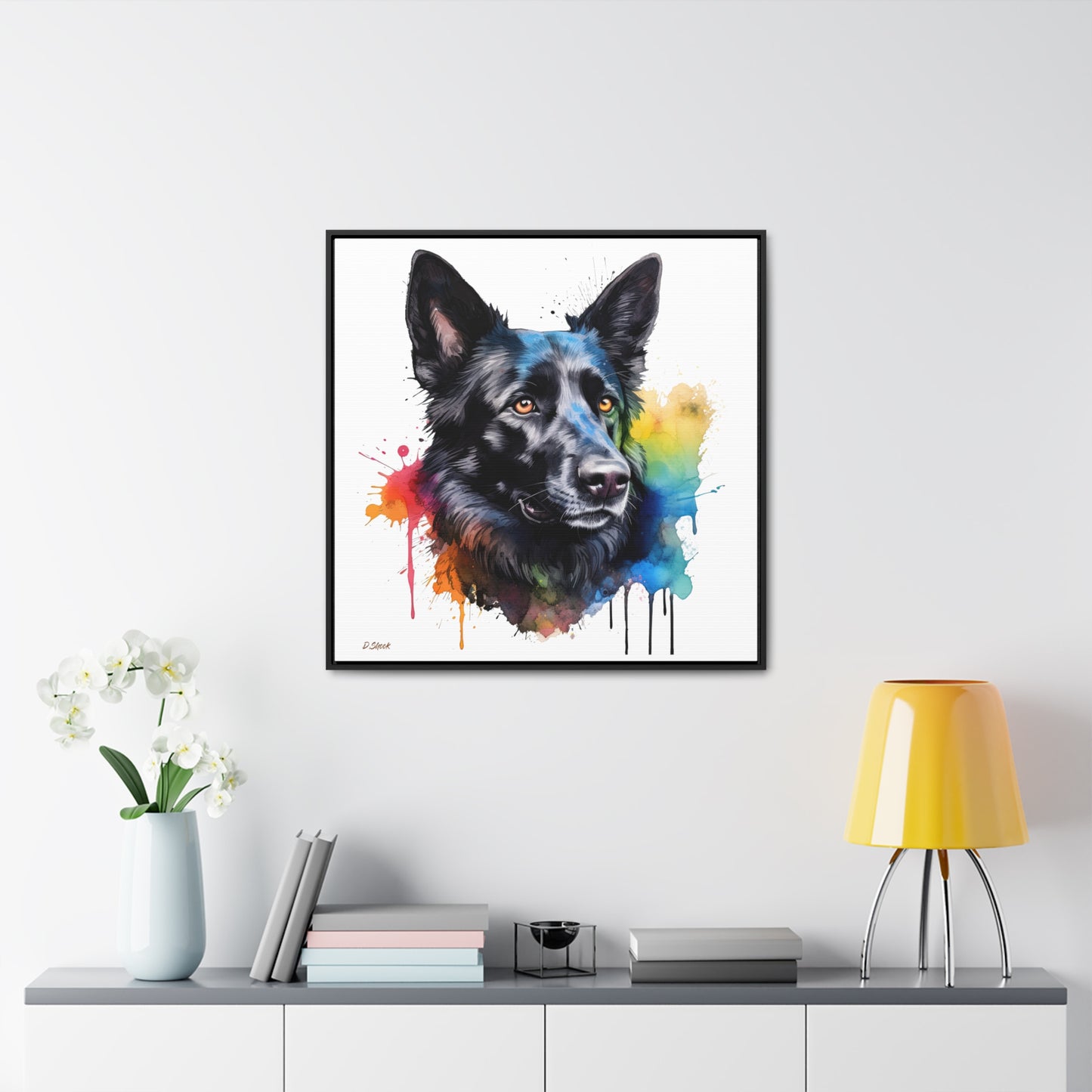 German Sheppard 22 Gallery Canvas Wraps, Square Frame