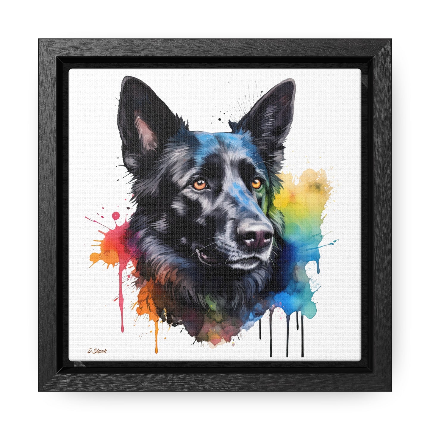 German Sheppard 22 Gallery Canvas Wraps, Square Frame