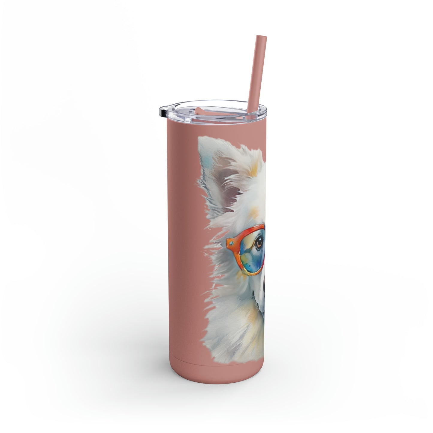 American Eskimo Dog 5 Maars Maker Skinny Matte Tumbler, 20oz
