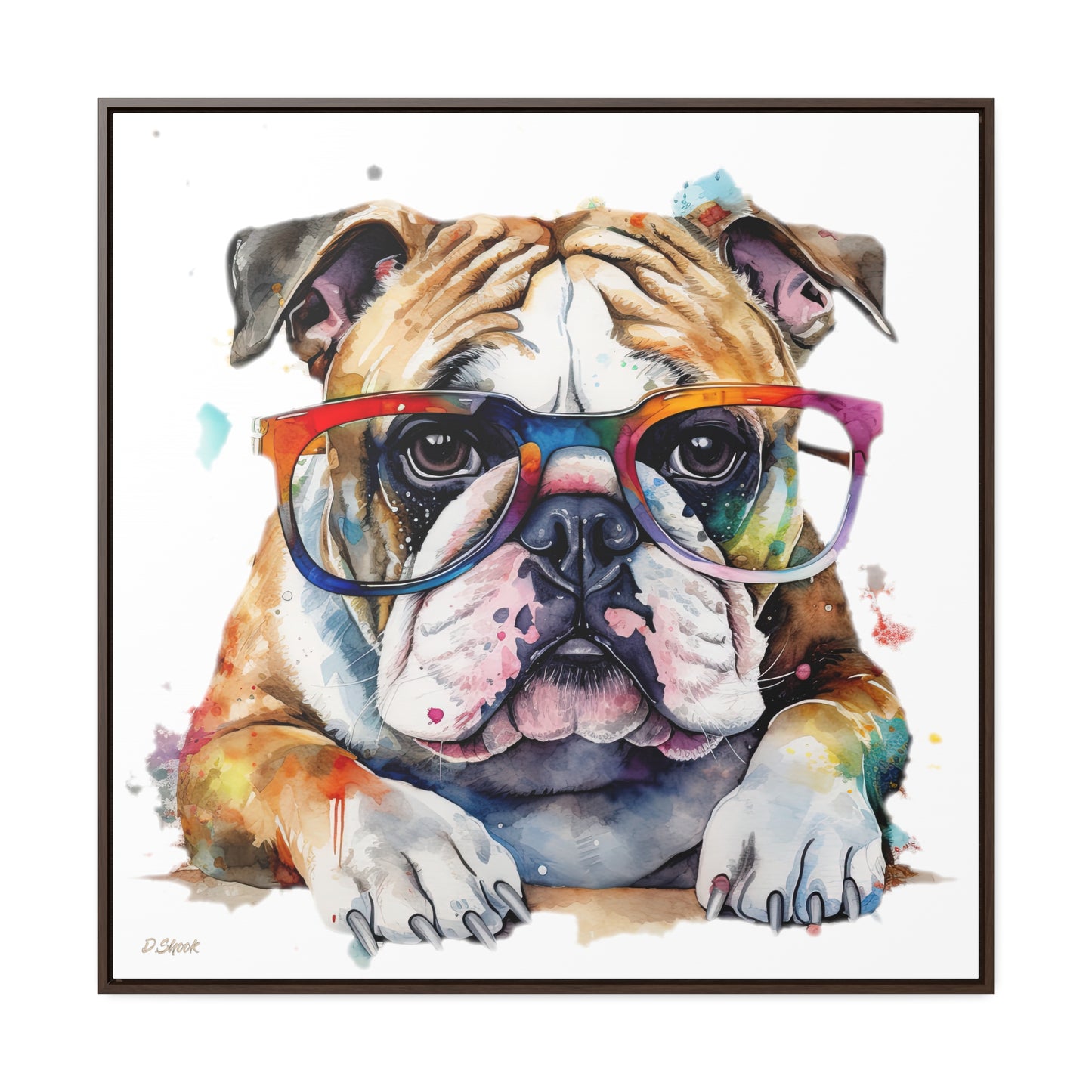 bulldog 5 Gallery Canvas Wraps, Square Frame