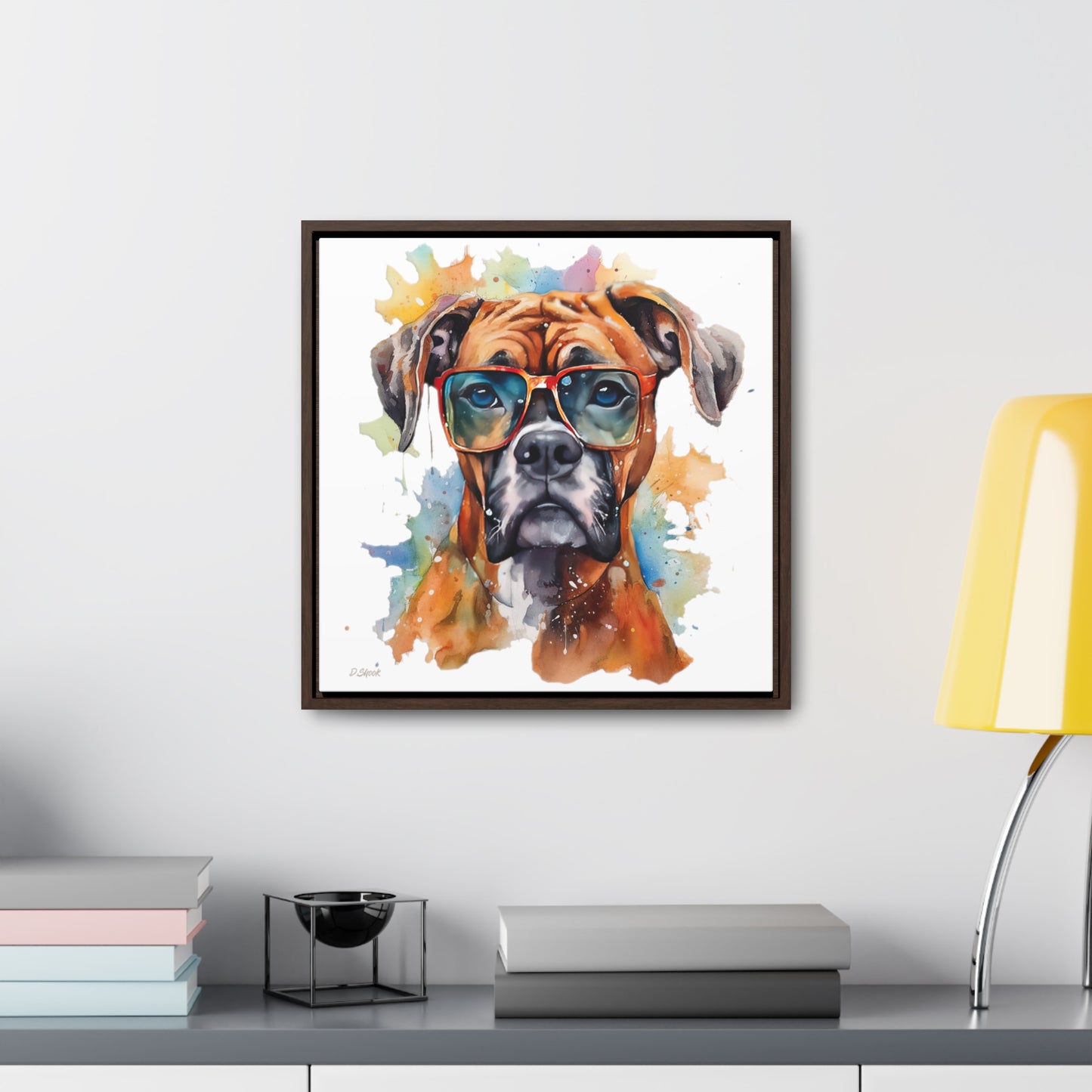 Boxer 4 Gallery Canvas Wraps, Square Frame