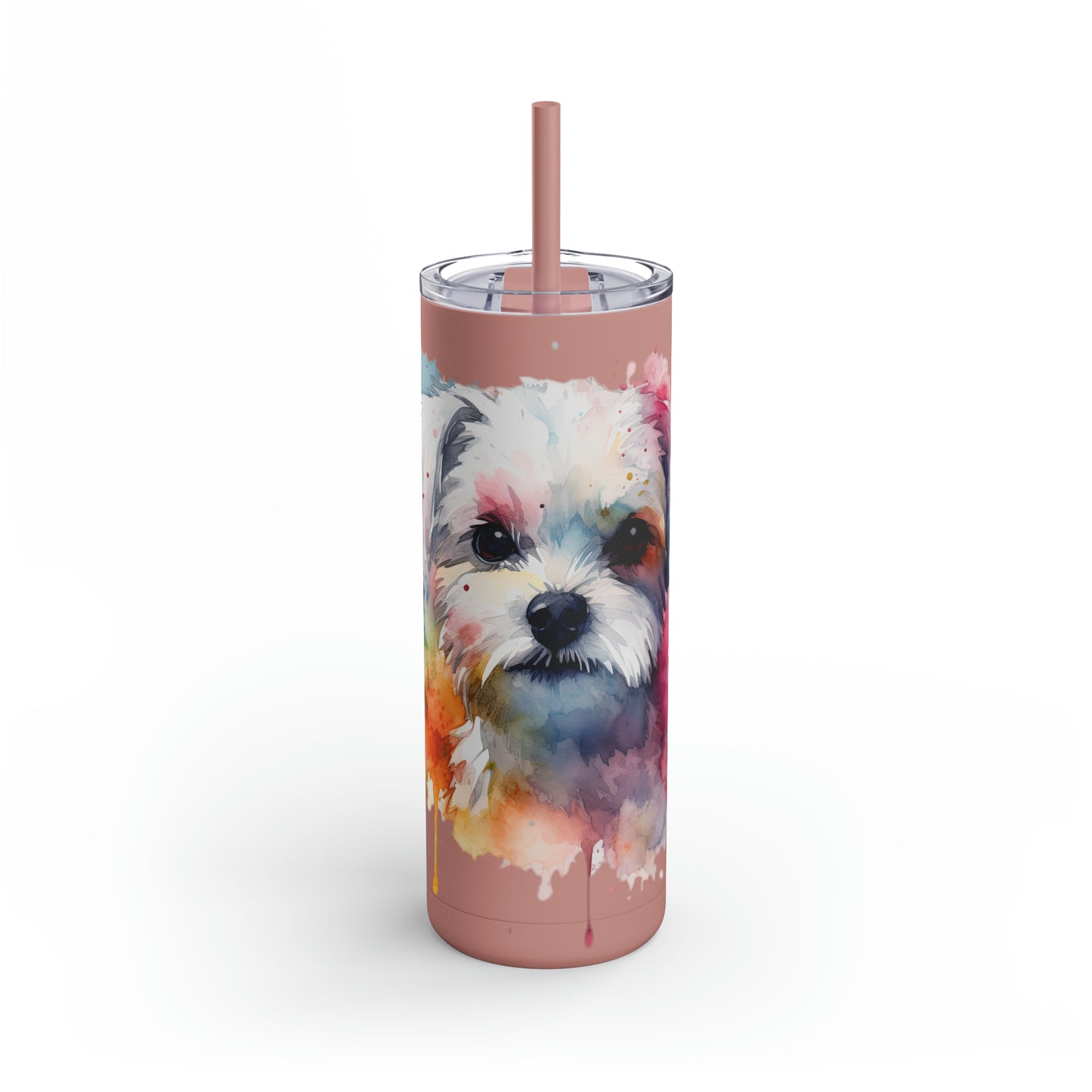 Maltese Dog 1 Maars Maker Skinny Matte Tumbler, 20oz