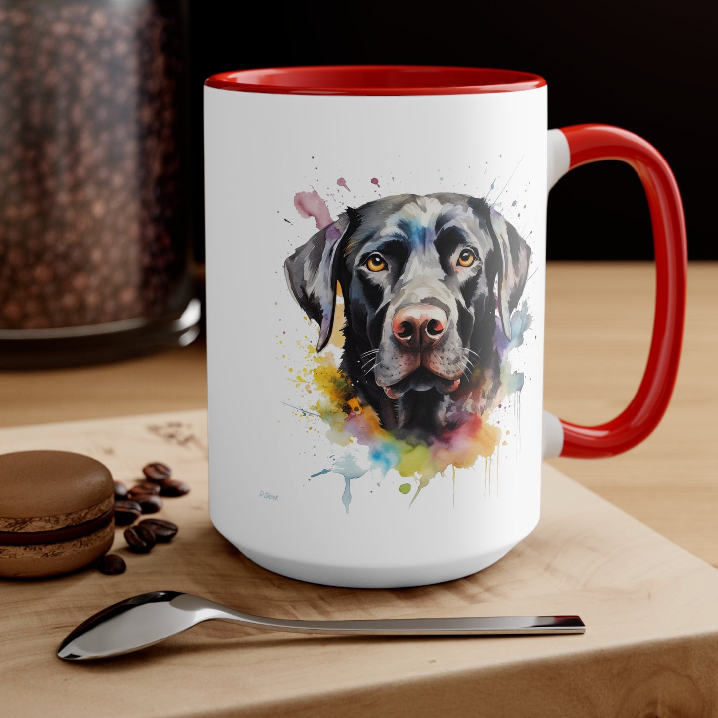 Black Lab 6 Accent Mugs
