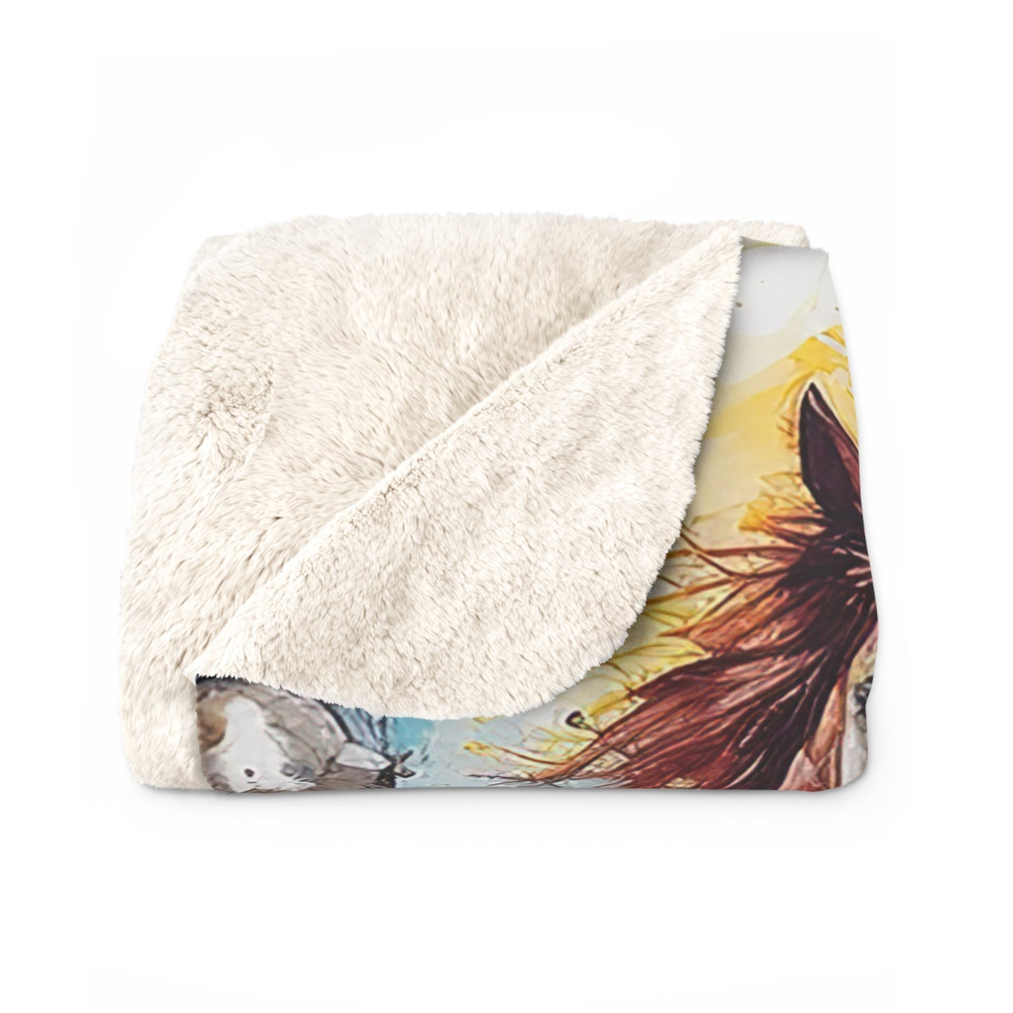 Horse Rescue 15 Sherpa Fleece Blanket