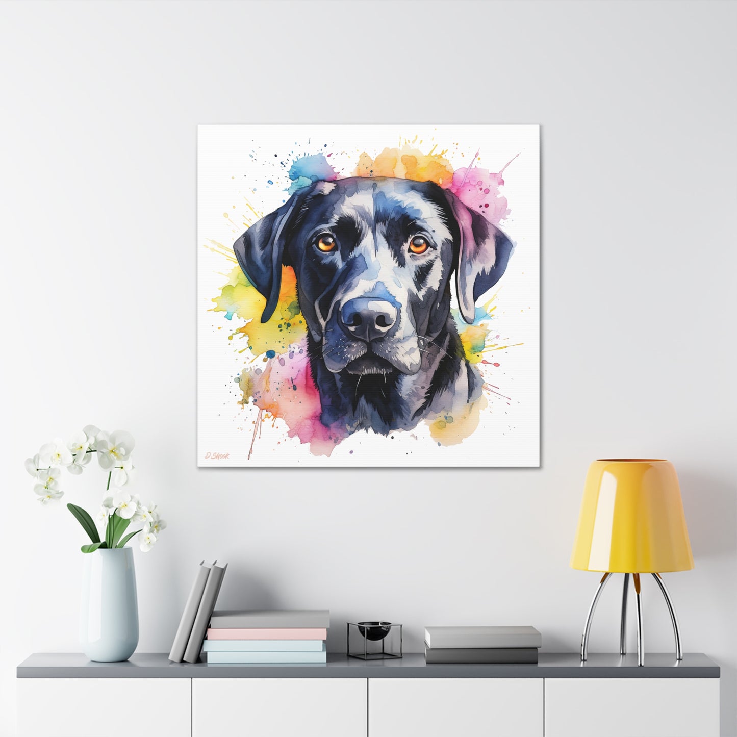 Black Lab 4 Canvas Gallery Wraps