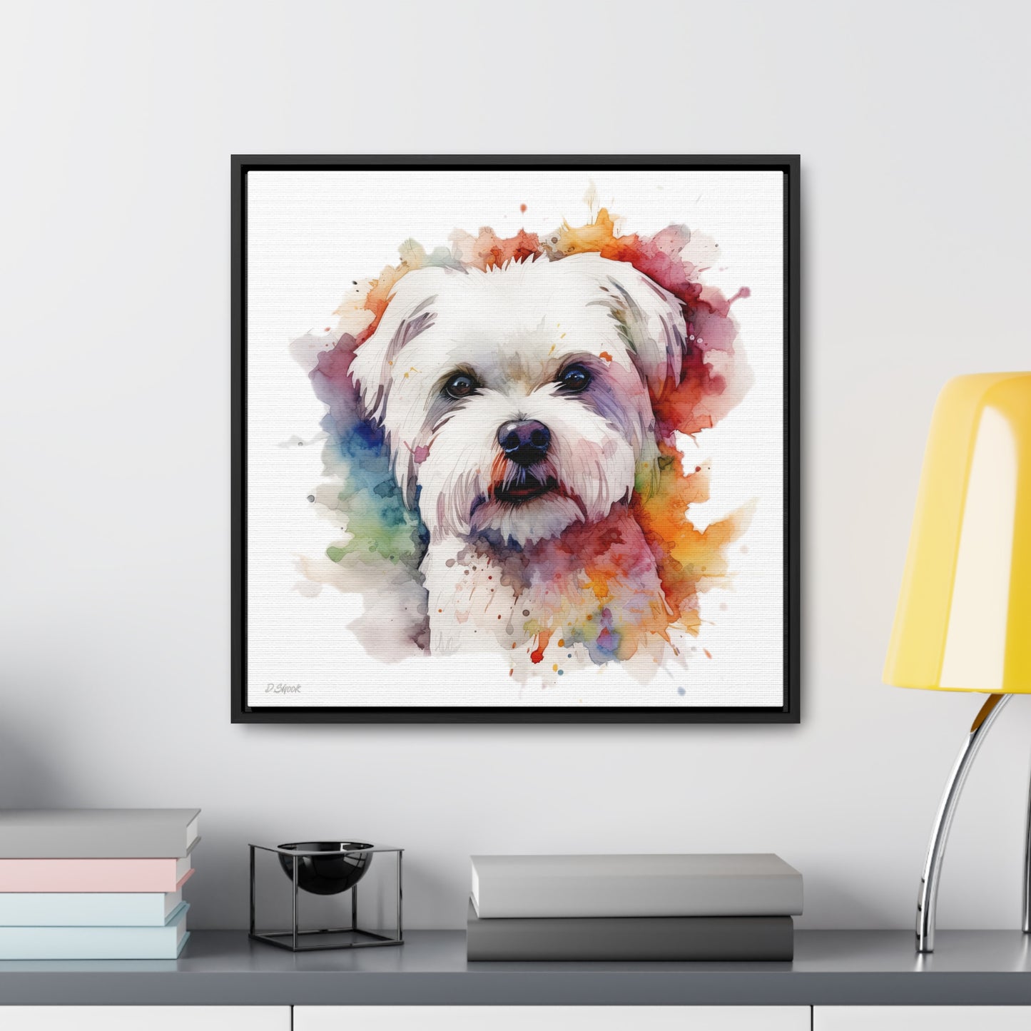 Maltese Dog 2 Gallery Canvas Wraps, Square Frame