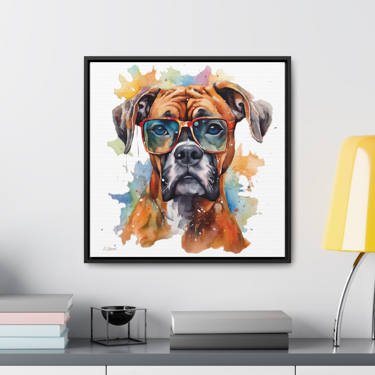 Boxer 4 Gallery Canvas Wraps, Square Frame