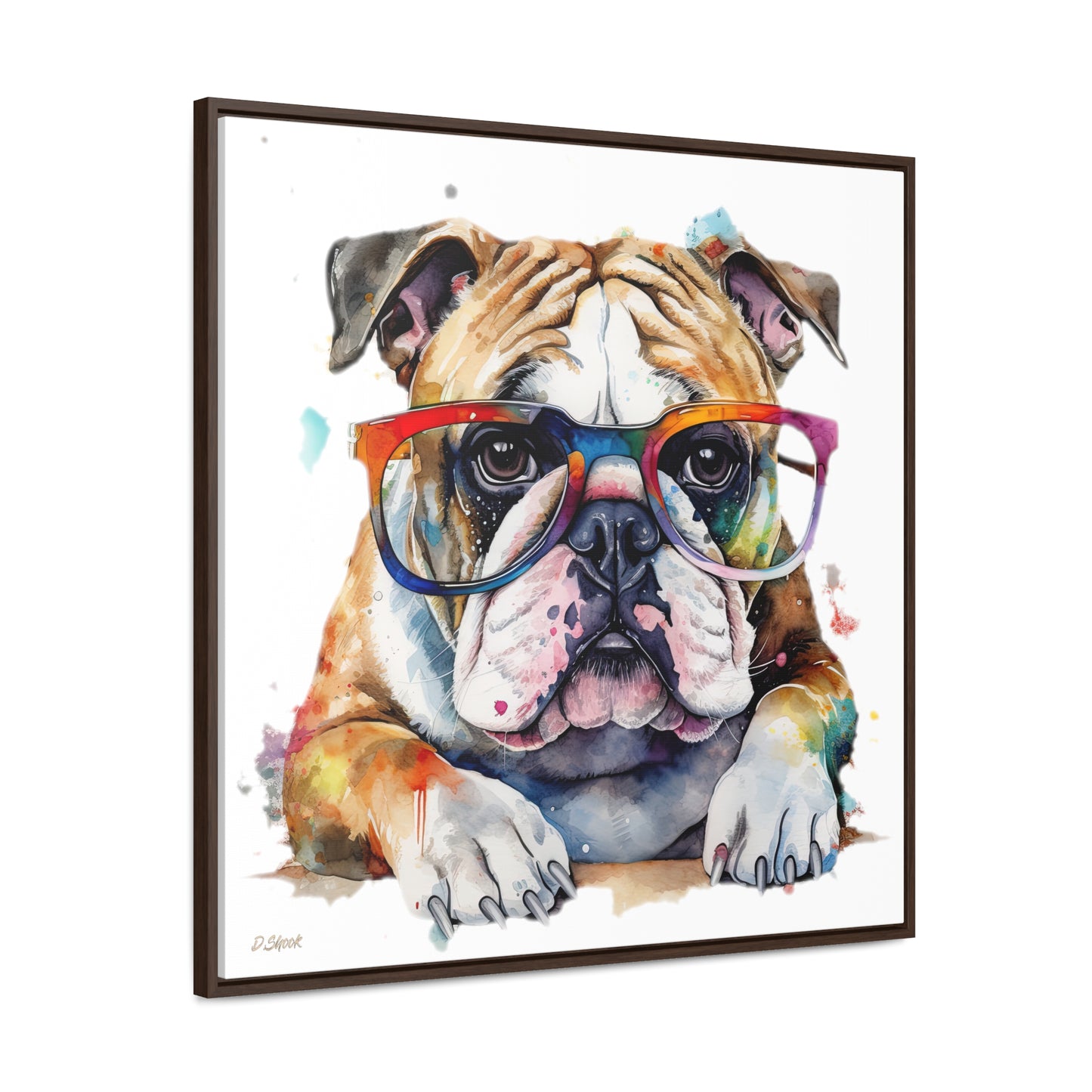 bulldog 5 Gallery Canvas Wraps, Square Frame