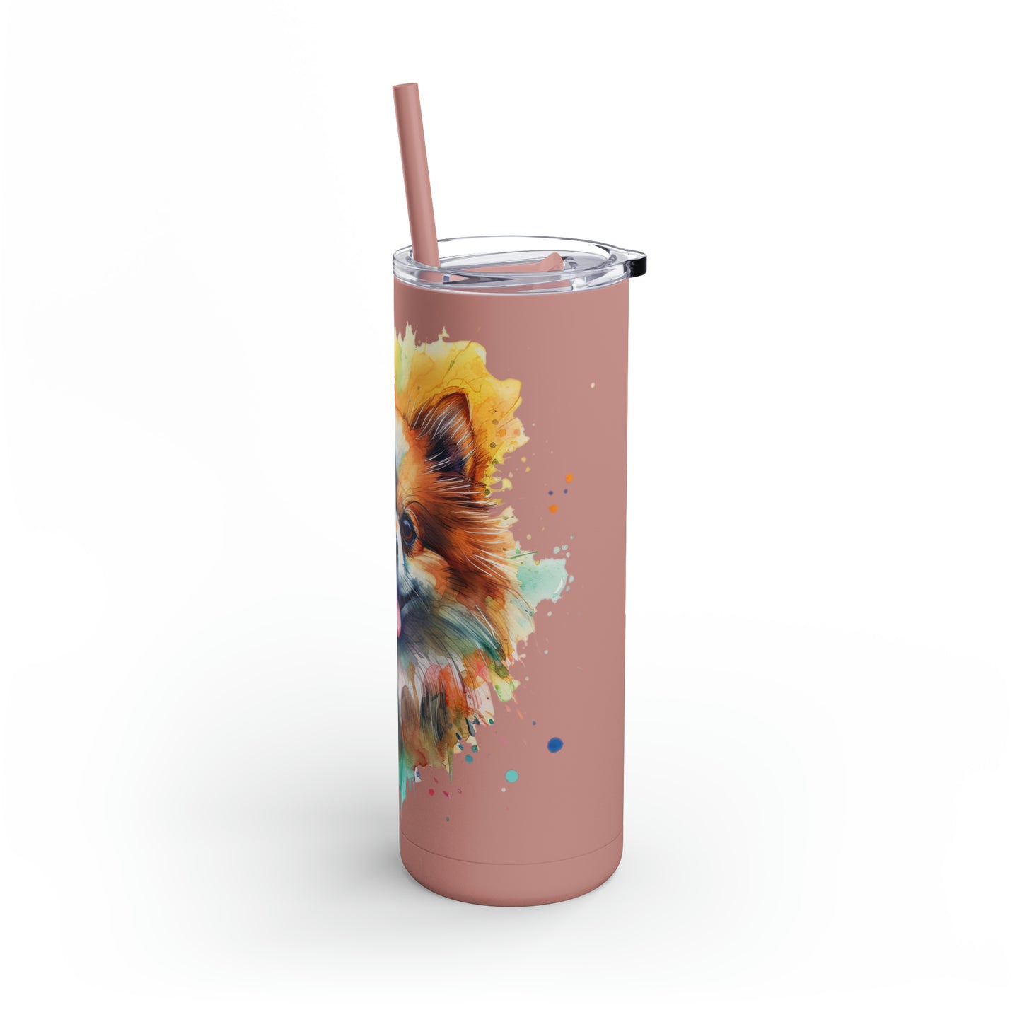 Pomeranian 4 Maars Maker Skinny Matte Tumbler, 20oz