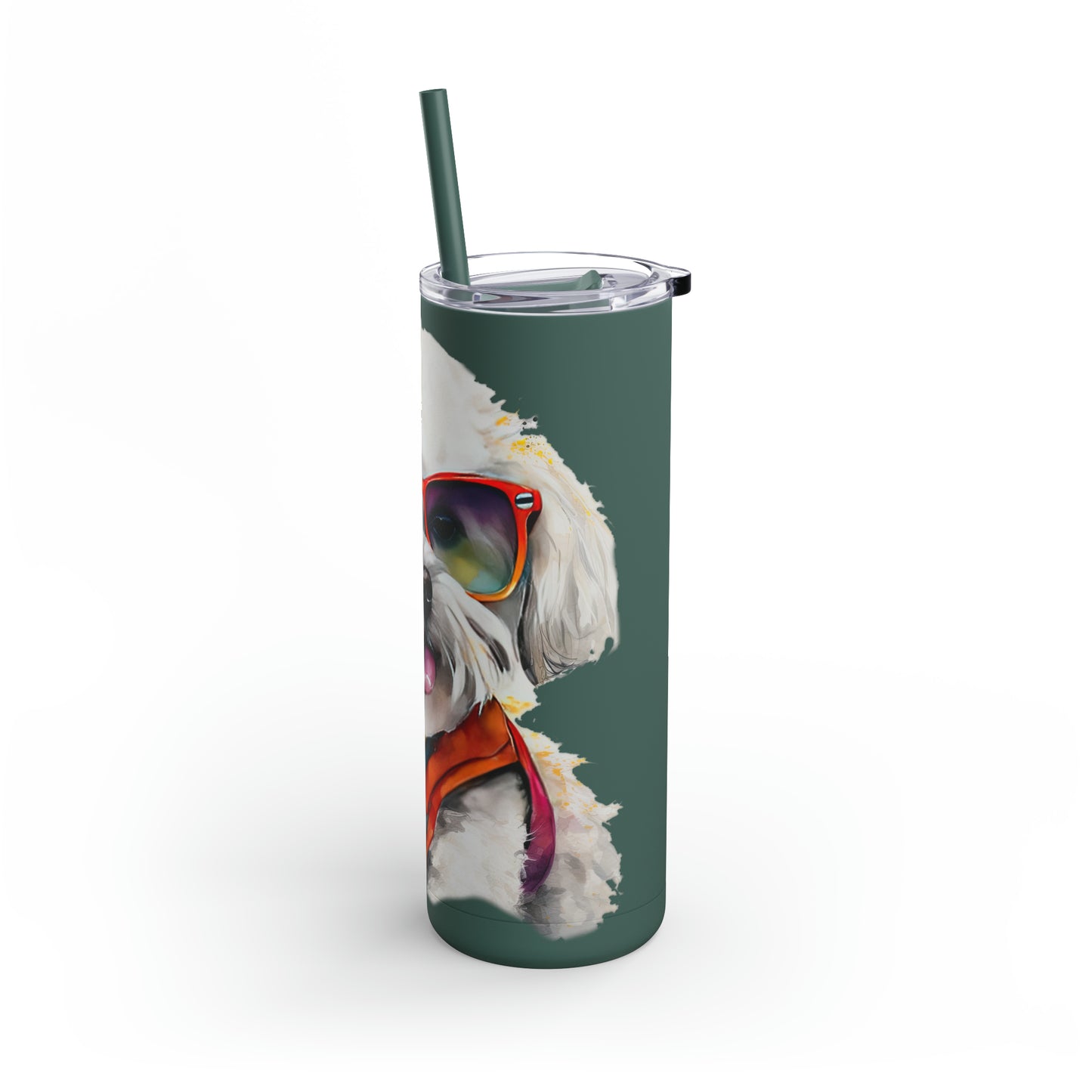 Bichon Frise 5 Maars Maker Skinny Matte Tumbler, 20oz