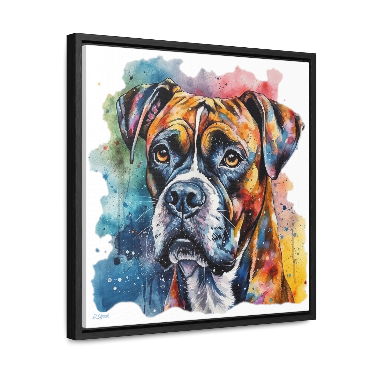 Boxer 3 Gallery Canvas Wraps, Square Frame