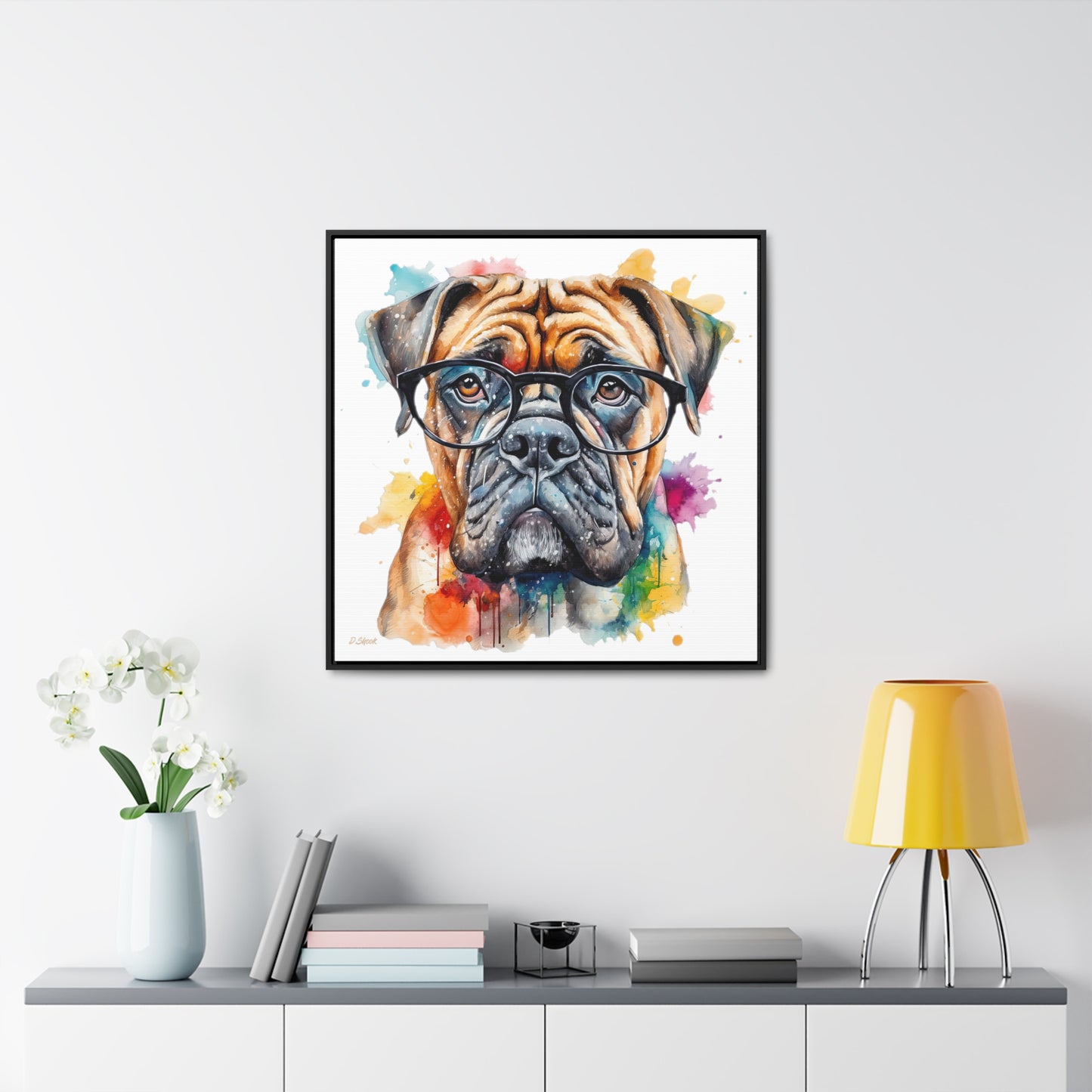 Bullmastiff 6 Gallery Canvas Wraps, Square Frame