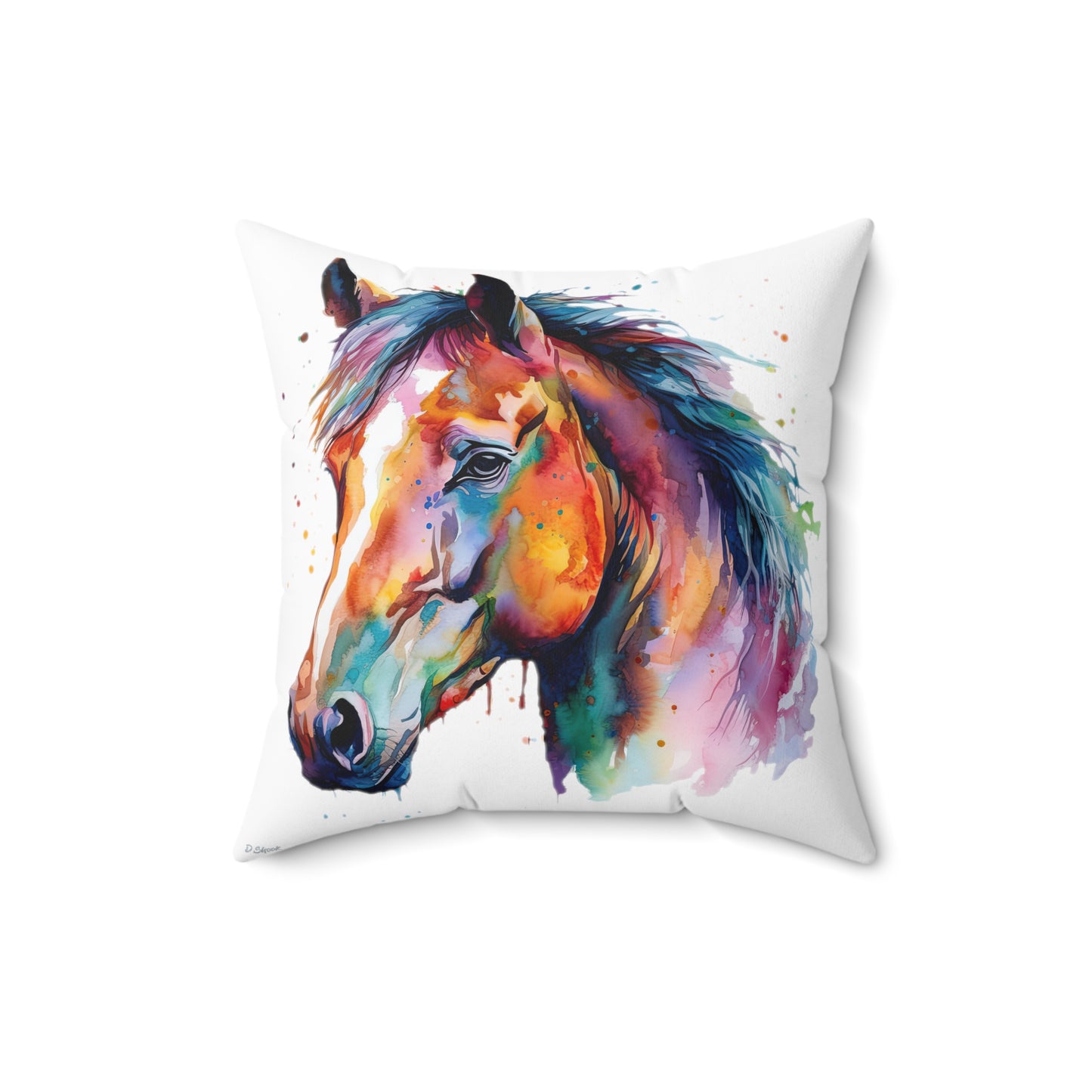 Horse Rescue 23 Spun Polyester Square Pillow