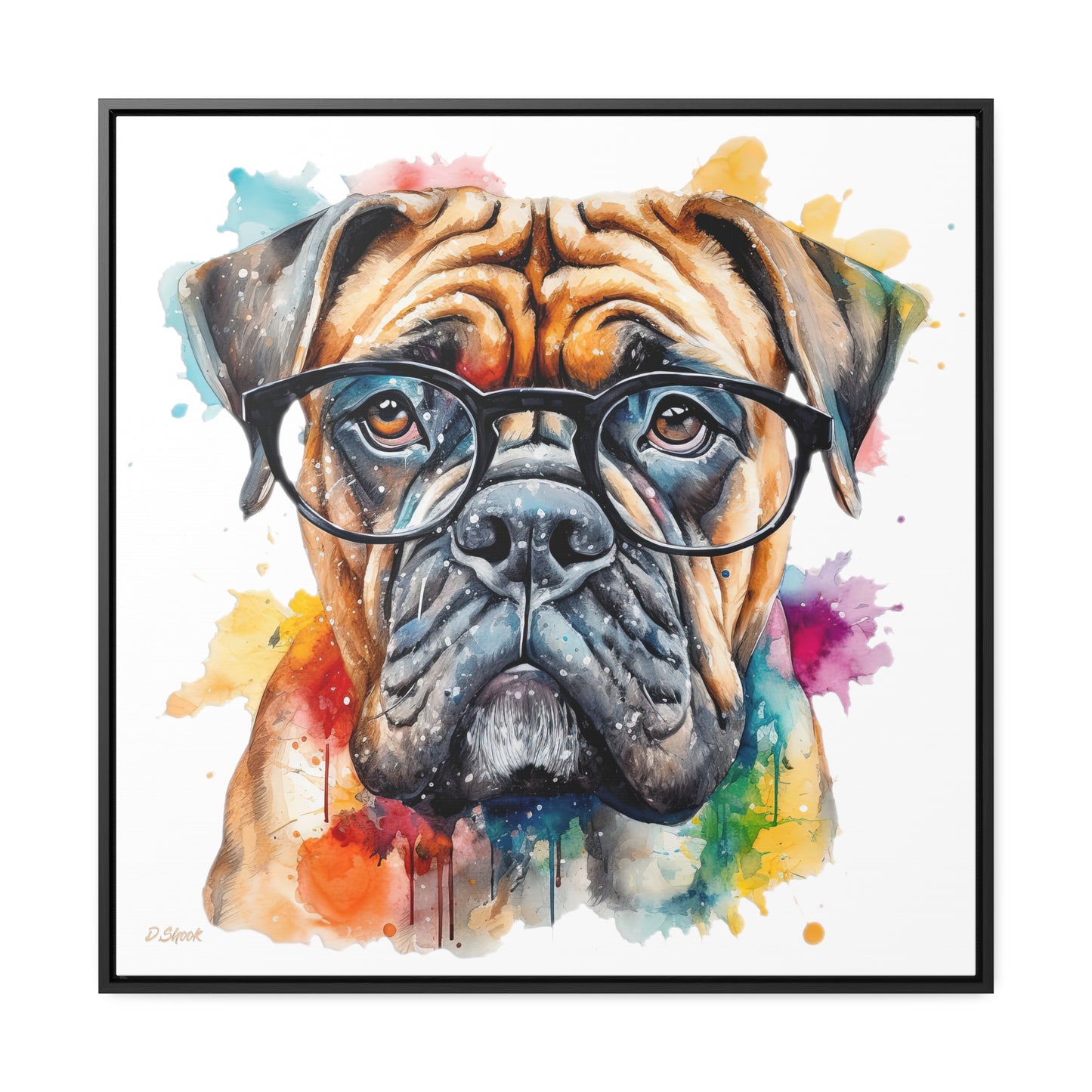 Bullmastiff 6 Gallery Canvas Wraps, Square Frame