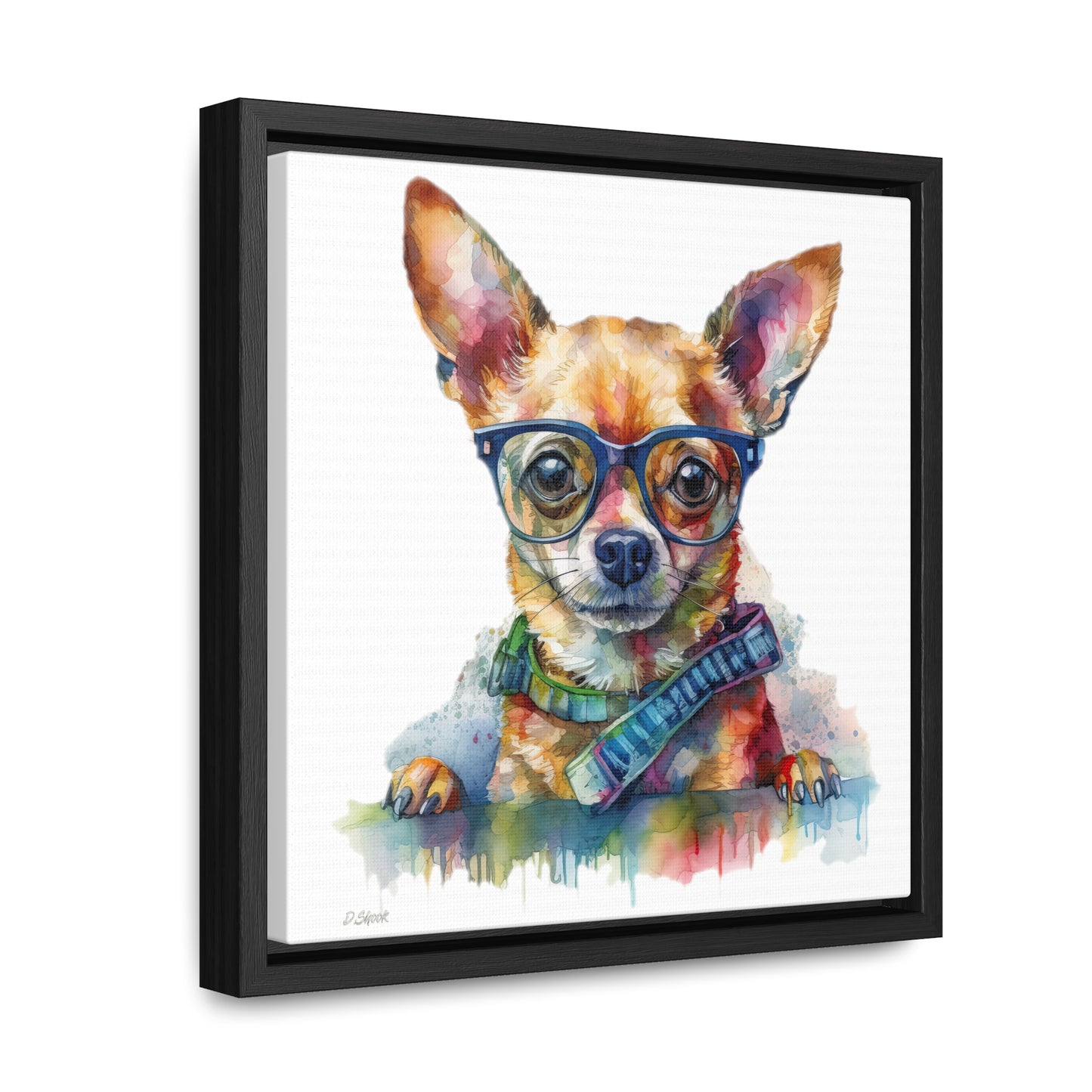 Chihuahua 4 Gallery Canvas Wraps, Square Frame