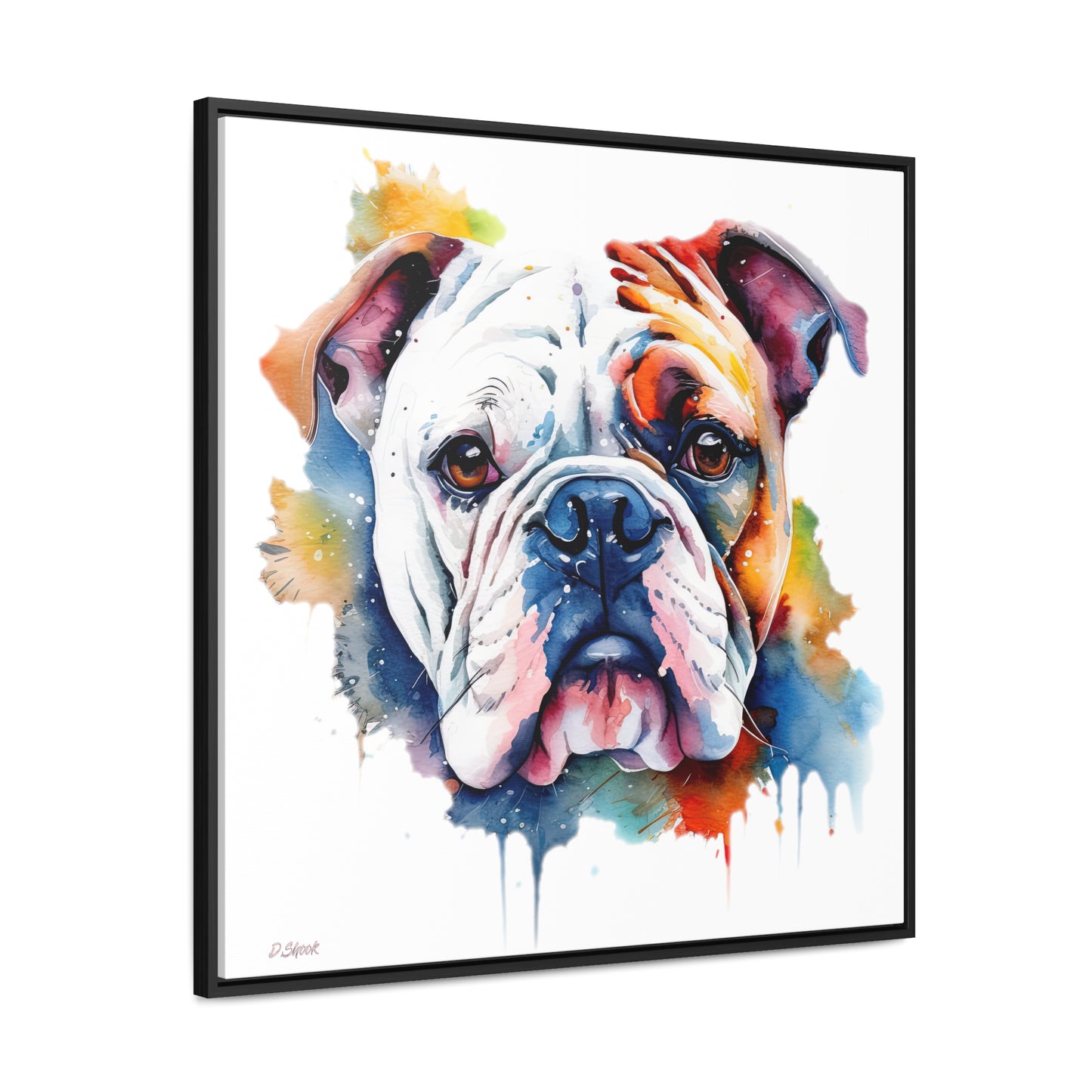 bulldog 4 Gallery Canvas Wraps, Square Frame