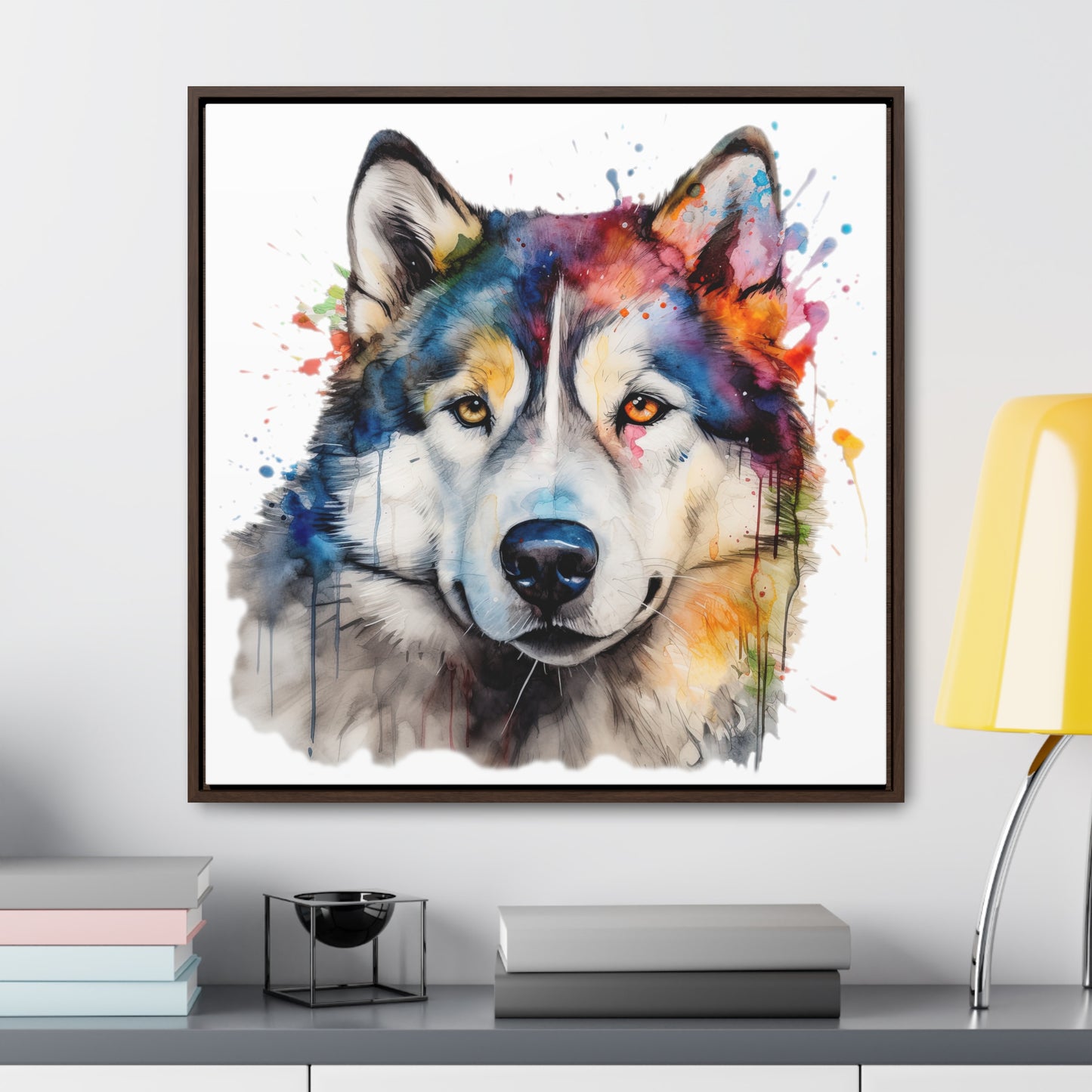Alaskan Malamute 3 Gallery Canvas Wraps, Square Frame
