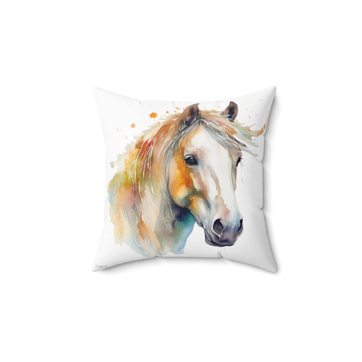 Horse Rescue 21 Spun Polyester Square Pillow