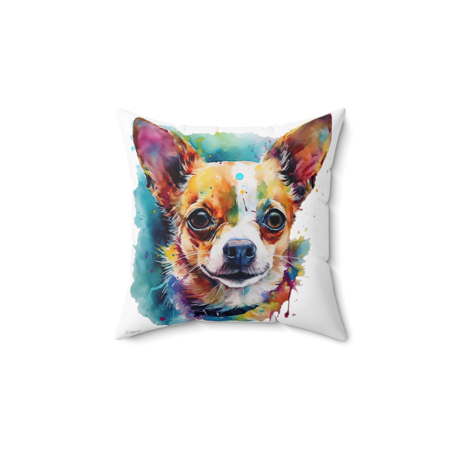 Chihuahua 1 Spun Polyester Square Pillow