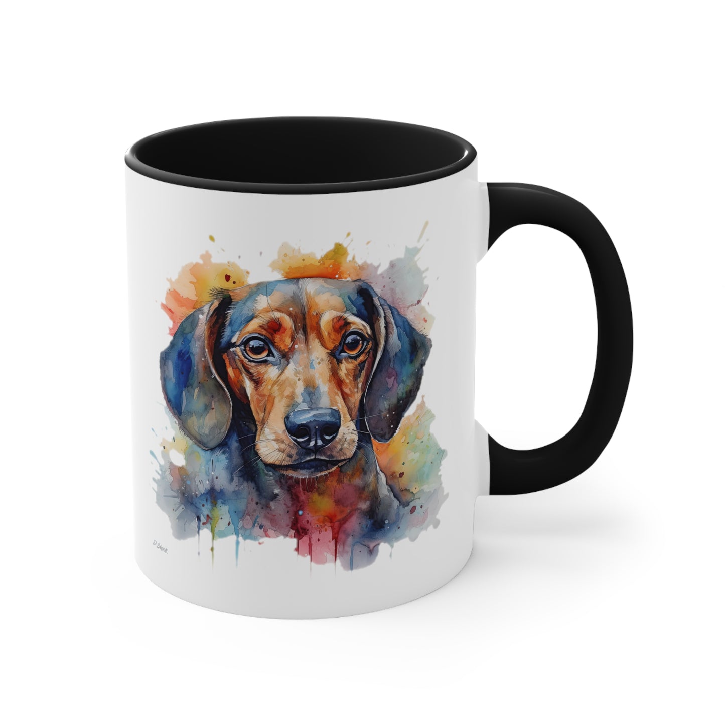 Dachshund 4 Accent Mugs