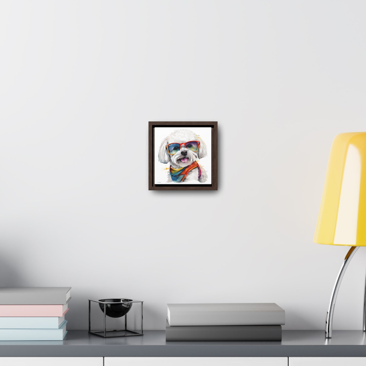 Bichon Frise 5 Gallery Canvas Wraps, Square Frame